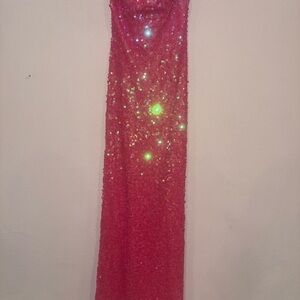 Lily Rose Hot Pink Sequin Prom Dress